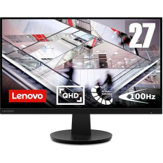 Lenovo N27q | 27 collu QHD monitors | 2560 x 1440 | 100 Hz | 300 nitu | 4 ms reakcijas laiks | HDMI | DisplayPort | Black