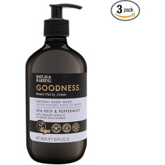 Baylis & Harding Goodness Jūras jūras aļģes un piparmētra, dabīgs roku mazgāšanas līdzeklis, 500 ml (3 gab.) - piemērots vegāniem