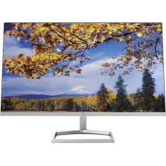 HP M27f monitors - 27 collu ekrāns, Full HD IPS displejs, 75 Hz, 5 ms reakcijas laiks, VGA, 2xHDMI, sudraba/melns