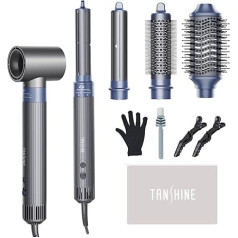 TANSHINE 5 в 1 Hairstyler Auto Air Styler Set, 110,000 RPM High Speed Ionic Haartrockner Haarstyler Heißluftbürste Fföhnbürste Warmluftbürste Set, Hot Air Thermal Blowout Dryer Brush