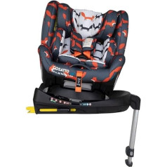 Cosatto All in All Rotate i-Size Child Seat, From Birth 0-12 Years, with Rotating Function, ISOFIX, Reboarder, 5-Point Plus Strap (Charcoal Mister Fox)