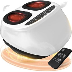 MASSAGEWERK® Premium elektriskais pēdu masāžas aparāts, EMS pēdu masāžas aparāts ar Shiatsu, vibrācijas un sildīšanas funkciju, uzlabo asinsriti, atvieglo sāpes papēžu un neiropātijas gadījumā (balts)