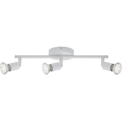 Briloner Leuchten LED Deckenstrahler, Deckenleuchte, Deckenlampe, Spots, Wohnzimmerlampe, Deckenspot, Lampe Kinderzimmer, Deckenbeleleuchtung, Deckenlampe Wohnzimmer Schlafzimmer, LED Lampe, schwenkbar, 38,5 x 6,5 x 9,5 cm