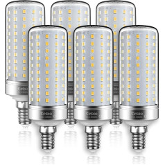 tebio spuldzes E14 LED 3000K Warm White 25W Small Edison Screw Candle Light Bulbs, 200W Equivalent to Incandescent Bulbs Non-Dimmable Pack of 6