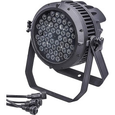 LED Par Headlight IP67 ūdensizturīgs skatuves apgaismojums, 54 LED RGBW DMX512 LED starmešu skatuves gaismas DMX512 LED starmešu apgaismojums pusei Apgaismojums puses apgaismojumam