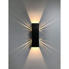 SpiceLED Wandleuchte | ShineLED-6 Black Edition | 2x3W Warmweiß | Schatteneffekt | High-Power LED Wandlampe | Dimmbar