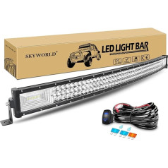 SKYWORLD izliekta LED darba gaismas josla, 42 collu 106 cm 540 W papildu lukturu LED gaismas josla bezceļa lukturis ar 12 V Rocker vadu komplektu automašīnas SUV ATV UTV kravas automašīnas 4x4 miglas lukturiem