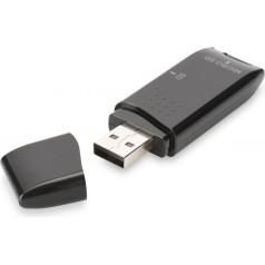 Karšu lasītājs 2 portu usb 2.0 ātrgaitas sd/micro sd, kompakts, melns