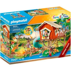 Plytų rinkinys su figūrėlėmis family fun 71001 medinis namelis su čiuožykla