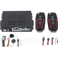 Auto signalizācija ar bezatslēgas ieejas sistēmu, Push Start pogu, tālvadības starteri, DC12V, Auto drošības signalizācija ar bezatslēgas ieejas sistēmu, tālvadības motora starteri