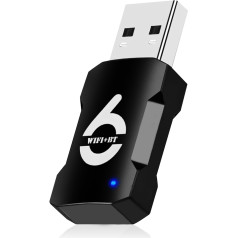 USB WiFi stick datoram Bluetooth 5.3 adapteris AC 1300 Mbit/s WiFi 6 DualBand 5GHz/2.4GHz Bluetooth Dongle Bluetooth Stick interneta stick Bluetooth raidītājs MU-MIMO saderīgs ar Win10/11