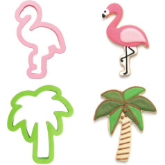 Decora 0255071 Plastmasas flamingo un palmu griezēji 2 gab. 10/9,5 x 2 cm