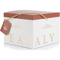 Eataly Panettone Birnen und dunkle Schokolade mit natürlicher Hefe 1 kg - Weihnachtssüßigkeit ohne Rosinen und kandierte Orange - Elegante Geschenkbox mit Signatur Eataly