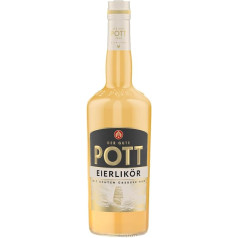 POTT Eierlikör (1x0,7l) 16% vol - Mit echtem Übersee Rum - Weich, aromatisch, mit feiner Vanillenote, zum Backen, für sahnige Cocktails oder pur genießen, laktosefrei