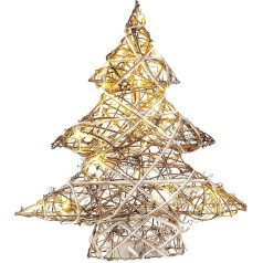 Lunartec Light Christmas Tree: Handmade Decorative Christmas Tree with 20 Warm White LEDs, 40 cm (Illuminated Decorative Christmas Tree, Decorative Christmas Tree Illuminated, Wireless Christmas Tree