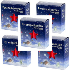 Eweka pyramid candles for large pyramids size 17.2x105 mm, 18 pieces in each package