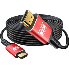 Eareyesail 4K HDMI kabelis 12 m (HDMI 2.0 In-Wall CL3 18Gbps OD9.0) Atbalsta visas HDMI ierīces spēļu monitoram, PS4, Xbox, Switch/Ultra High Speed Gold Plated Connectors, Ethernet ARC utt.