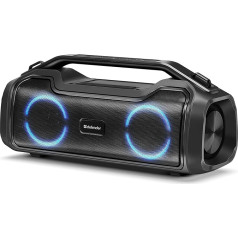 Defender Bluetooth skaļrunis Beatbox 50, IPX5 ūdensnecaurlaidīgs, 50W ballīšu bumbokss ar stereo skaņu, LED gaismu iekštelpām un ārpus telpām, portatīva Hi-Fi mūzikas kaste ar ekvalaizeru un iebūvētu barošanas bloku