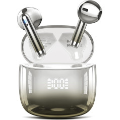 Bluetooth austiņas, bezvadu Bluetooth 5.3 In-Ear austiņas ar 4 ENC mikrofoniem, HiFi Stereo, 40H bezvadu austiņas, dziļa basa bezvadu austiņas, LED displejs, IP7 ūdensizturīgas austiņas, smilškrāsas krāsā