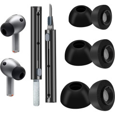 Putuplasta ausu aizbāžņi Samsung Galaxy Buds3 Pro - maksimāls komforts un nemainīgs fit ar atmiņas putu ausu aizbāžņiem, ausu aizbāžņu rezerves aizbāžņi - S/M/L