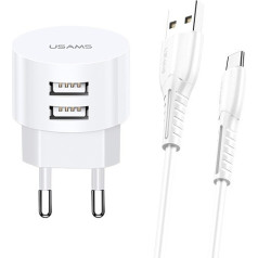 Tīkla lādētājs t20 2xusb 2.1a microusb