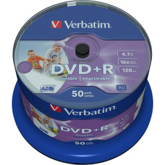 Dvd+r 16x 4.7gb 50p cb printable no id 43512