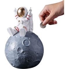 Piggy Bank, Astronauta monētu Piggy Bank Resin naudas kastes istabas dekorēšana zēniem meitenēm pieaugušajiem dāvana