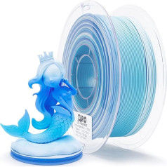 ZIRO Color Changing Filament, matēts daudzkrāsu 3D printeru filaments, ātrāka krāsu maiņa pēc garuma, PLA, izmēru precizitāte +/-0,03 mm, 1 kg/2,2 lbs spole, piemērots vairumam FDM 3D printeru, ledājs