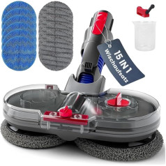 Dyson V7/V8/V10/V11/V15 putekļu sūcējamās mopes piederums, Dyson mopes piederums ar noņemamu ūdens tvertni, uzpildes tvertni un 12 mazgājamām mopēm (jauns mopes piederums)