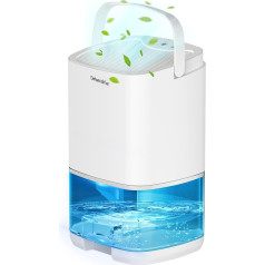 Electric Dehumidifier, 1000 ml, Small Dehumidifier for Home, Automatic Shut-Off, 7 Colours, Night Light, Mini Dehumidifier for Small Rooms such as Bedroom, Bathroom, White