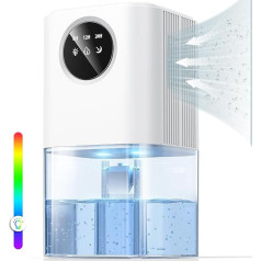 Dehumidifier 1800ml Ultra Quiet Mildew Proof with 7 Colorful Night Lights and Auto Shut Off Electric Moisture Absorber for Bathroom Bedroom