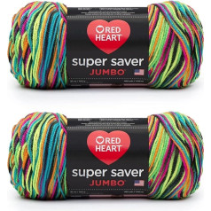 Red Heart Super Saver Jumbo Blacklight dzija - 2 iepakojumi 10oz akrila 4 Medium Worsted - 500 jardi - Adīšana / Tamborēšana