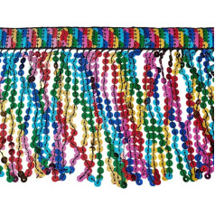 FINGERINSPIRE 9,14 m Finkin Fringe Trim 24 cm plats Krāsains Finkin Tassel Fringe Trim Finkin Tassels Šūšanas Trim Latīņamerikas kleitas Embellishment Kostīmi Apģērbi aizkari