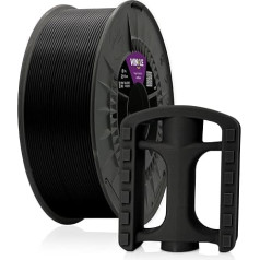 WINKLE ASA filaments Jet Black | Filaments 3D printeriem | ASA filaments 1,75 mm 1 kg | Melns ASA | Saderīgs ar lielāko daļu 3D printeru | Izmēru precizitāte | Izturīgs | Spools 1 kg