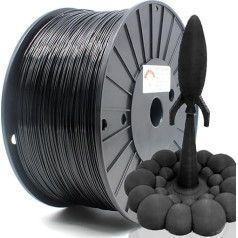 RepRapper 3 kg PLA filaments 1.75 3D drukāšanai, PLA 1.75 mm (± 0.03) 3D printeriem, melns