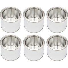 EXCEART 6 iepakojuma tukšas krāsu bundžas ar vākiem Metāla krāsu bundžas Party Supplies bundžas DIY mākslas amatniecības gleznošanai Garāžas organizācija 0,5L
