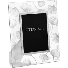 Ottaviani Soffio kristāla un sudraba lapu tehnoloģija Sudraba folijas fotorāmis 13 x 18 cm