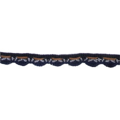 SEW TRENDS VTRM-63 Melni pelēki toņi Rokām tamborēta vilnas apdare ar zamšādas lenti 2,5 cm plata šūšanai Renesanses karnevāla deju deju tērpu renesanses līgavas kostīmu apģērba aizkaru apdare 1