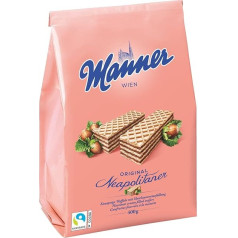 Manner Neapoles vafeles | vegāniskās kraukšķīgās vafeles ar lazdu riekstu krēmu | 1 iepakojums (400 g)