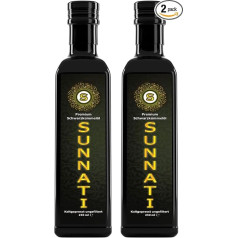 Sunnati® Egyptian Black Cumin Oil Unfiltered, Cold Pressed, 100% Pure 2 x 250 ml (500 ml)