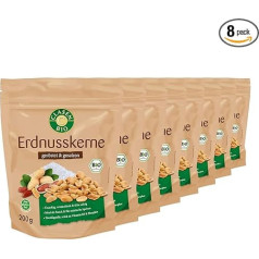 Clasen Bio Zemesriekstu kodoli grauzdēti sālīti 8 iepakojums (8 x 200 g)