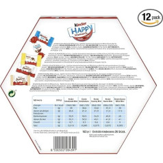 kinder Happy Moments Mini maisījumu uzglabāšanas iepakojums, 12 gab. (12 x 162 g iepakojums)