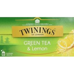 Twinings Zaļā tēja ar citronu, 3 gab. iepakojumā (3 x 40 g)