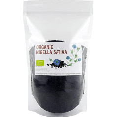 Organiskās melnās ķimenes sēklas, maltas, organiskās Nigella Sativa 900g