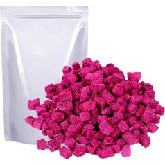 Mkostlich Freeze Dried Dragon Fruit, 100 g kubiņos sagriezti pūķa augļi ar 1 sastāvdaļu, bez pievienotā cukura, pūķa augļu kauliņi dzeršanai