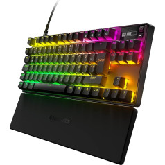 SteelSeries Apex Pro TKL mehāniskā spēļu tastatūra, pasaulē ātrākā tastatūra, pielāgojama reakcija, E-Sports TKL forma, RGB, vācu (QWERTZ) izkārtojums