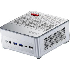 AOOSTAR GEM12 AMD Ryzen 7 5825U (8C/16T, līdz 4,5 GHz) Mini dators, minidators 0 GB DDR4 RAM, 0 GB M.2 SSD, 8 kodolu 3200 MHz grafika, OCULINK 4K Display/HDMI DP Type-C atbalsts