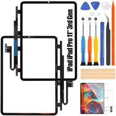 Skārienjūtīgais ekrāns priekš iPad Pro 11 3rd 2021 - Ekrāns priekš iPad Pro 11 3rd 11.0 Digitizer A2301 A2459 A2460 Stikls priekš iPad Pro 11 2021 Touchscreen Pannello Sensor Black with Tools