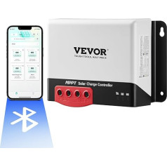 VEVOR 30A 12V 400W/24V 800W MPPT saules uzlādes kontrolieris Saules kontrolieris Saules moduļu uzlādes kontrolieris ar TTL komunikācijas saskarni Saderīgs ar dziļa cikla akumulatoriem, piemēram, AGM, gēla, plūdu akumulatoriem.