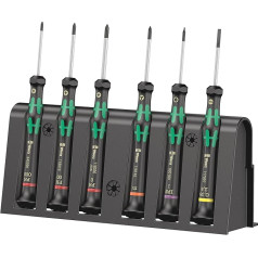 Wera 05030181001 2050/6 6 gab. elektronikas skrūvgriežu komplekts + statīvs